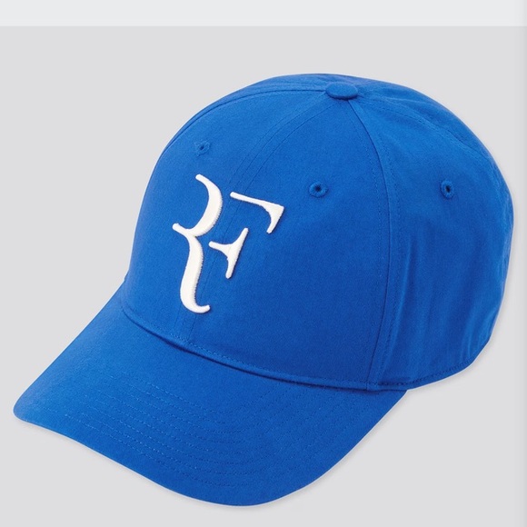 Uniqlo Roger Federer Tennis Hat Cap in RARE Blue NWOT Gorgeous OOP Velcro Strap - Picture 2 of 11